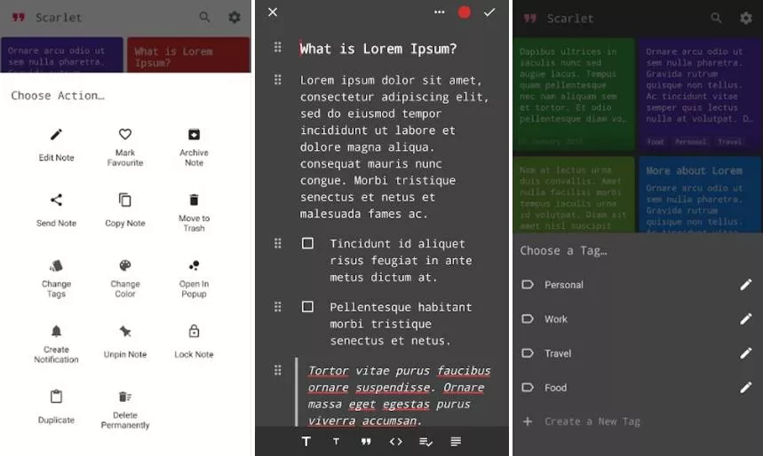 Scarlet Notes- Note taking apps for android