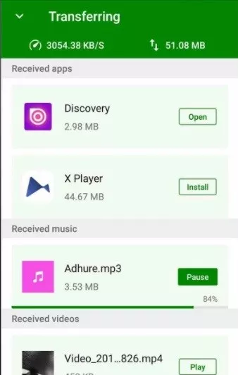 Xender- file sharing on android