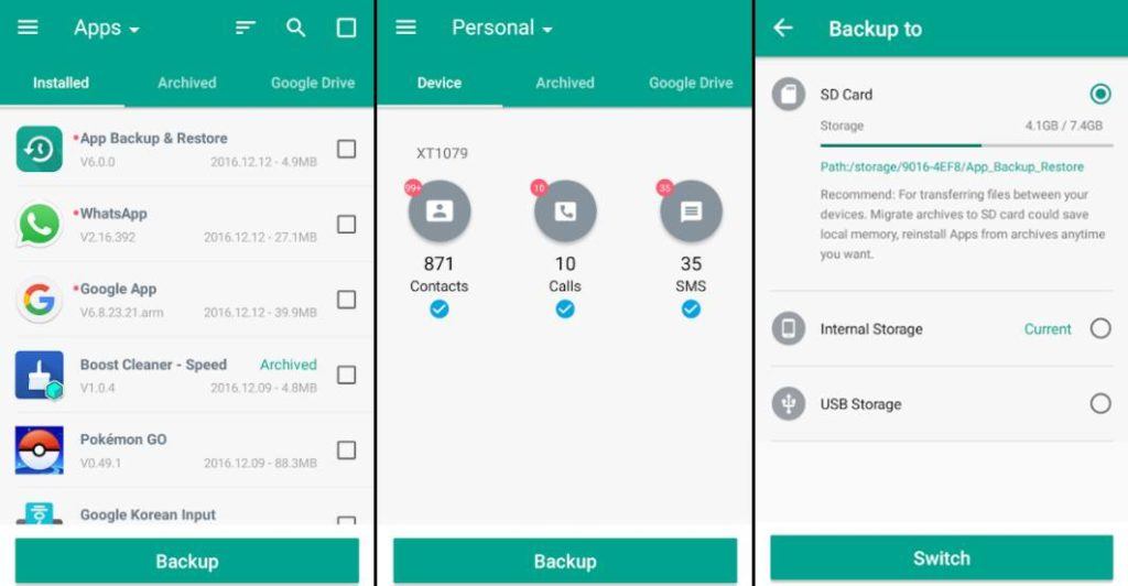 pim backup android