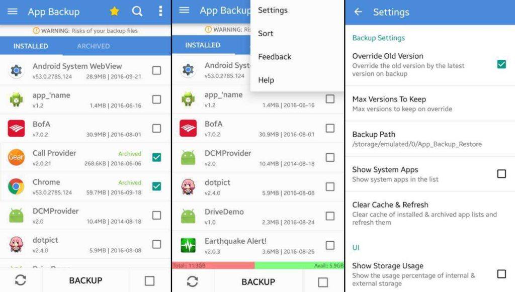 best backup app for android that can select files to backip