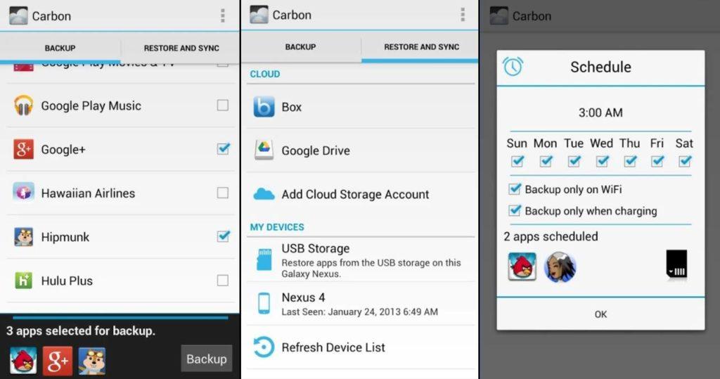 how to install backup of essentialpim created on android