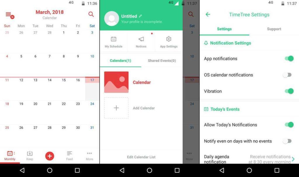 2018 evernote calendar app