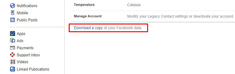 Скачать Facebook Data Archive 2