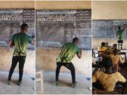 Ghana Teacher Draws Microsoft Word