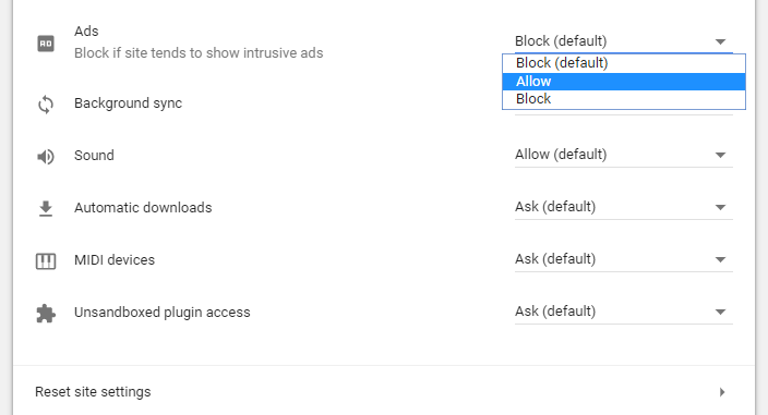 disabling ad blocker google chrome