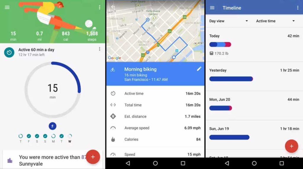 google fit bike tracking