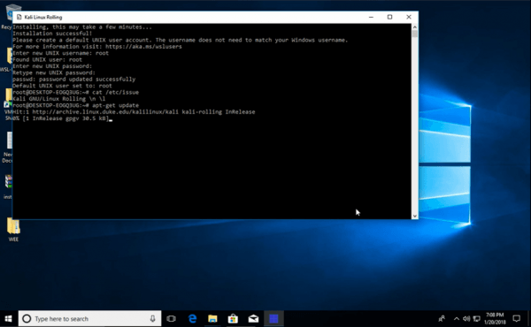 download and install kali linux on windows 10