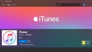 Apple iTunes Microsoft Store Windows 10