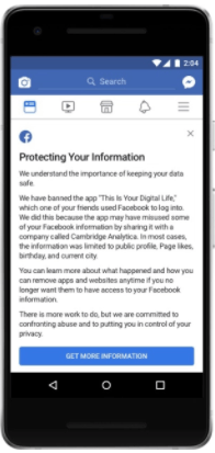 Facebook data leak notification 2