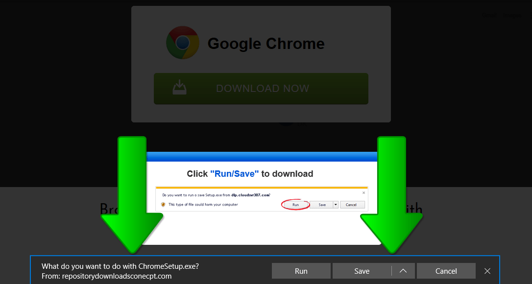Fake Chrome Download Setup 1