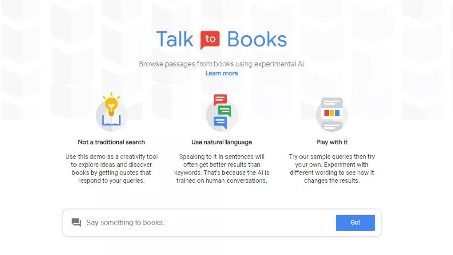 Google Semantic Search Talk to books