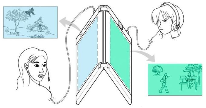 LG Patents Foldable Phone With Dual Screens, Headphone, & Batteries