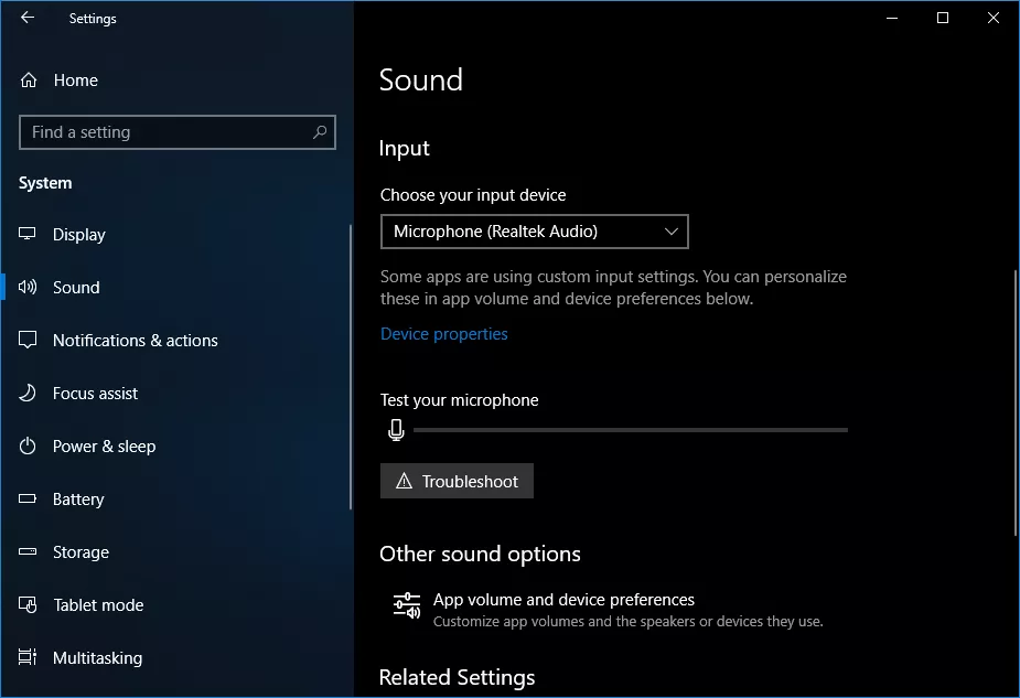Windows 10 April 2018 Update Features 8 Sound Page