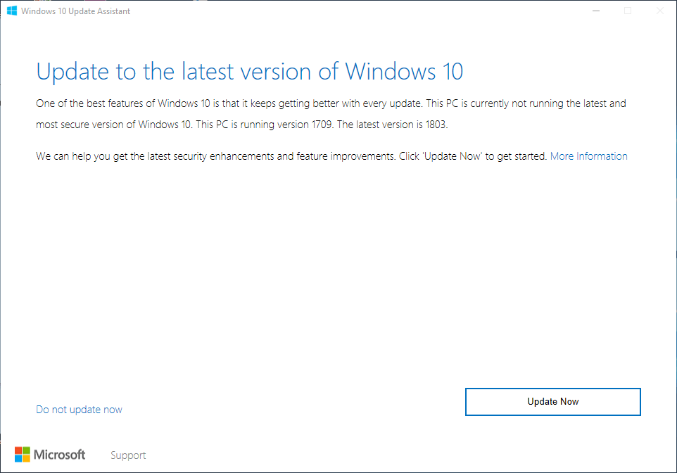 Windows 10 April 2018 Update Installation