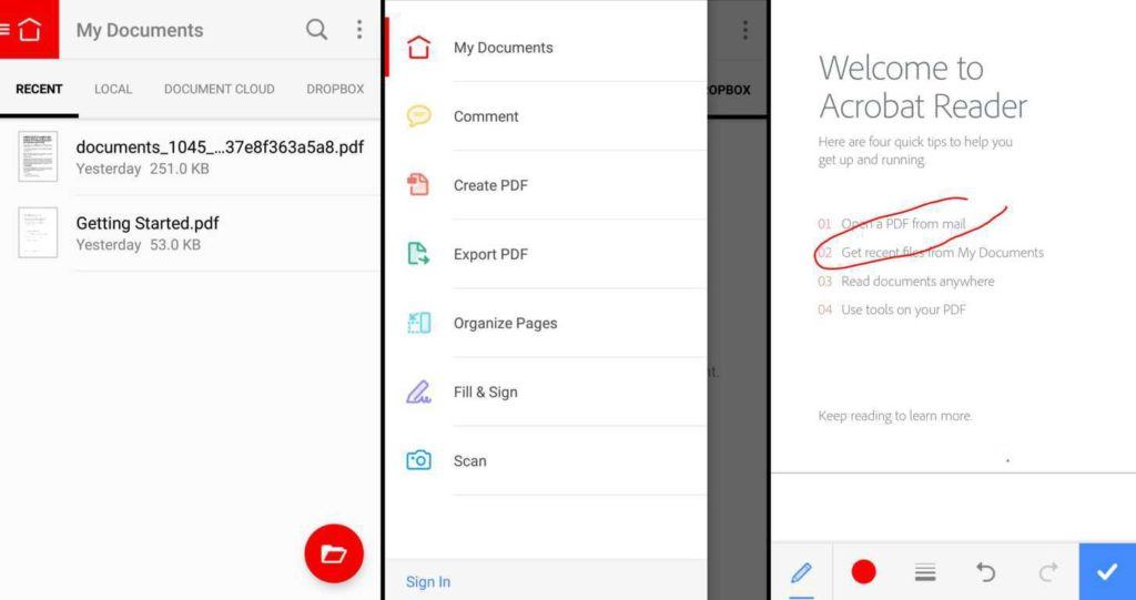 best app for pdf files reading back