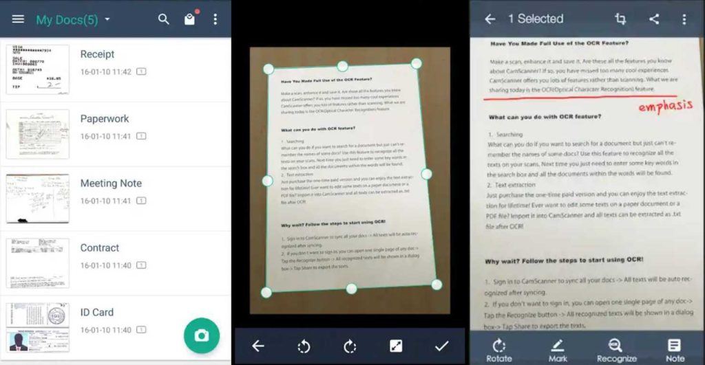 8 Free &amp; Best Android Scanner Apps Of 2018 To Save ...