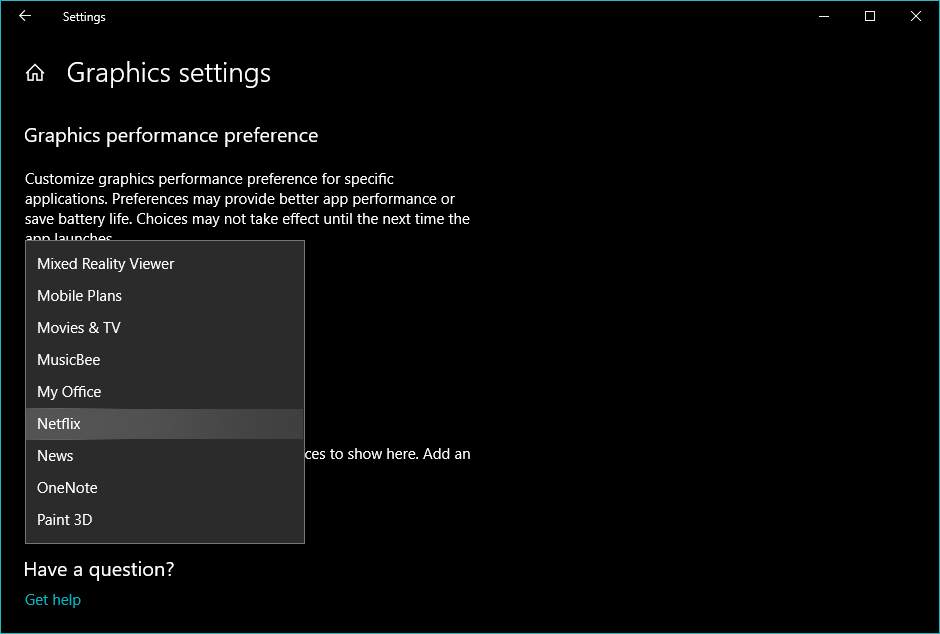 Customize GPU Settings Windows 10 4
