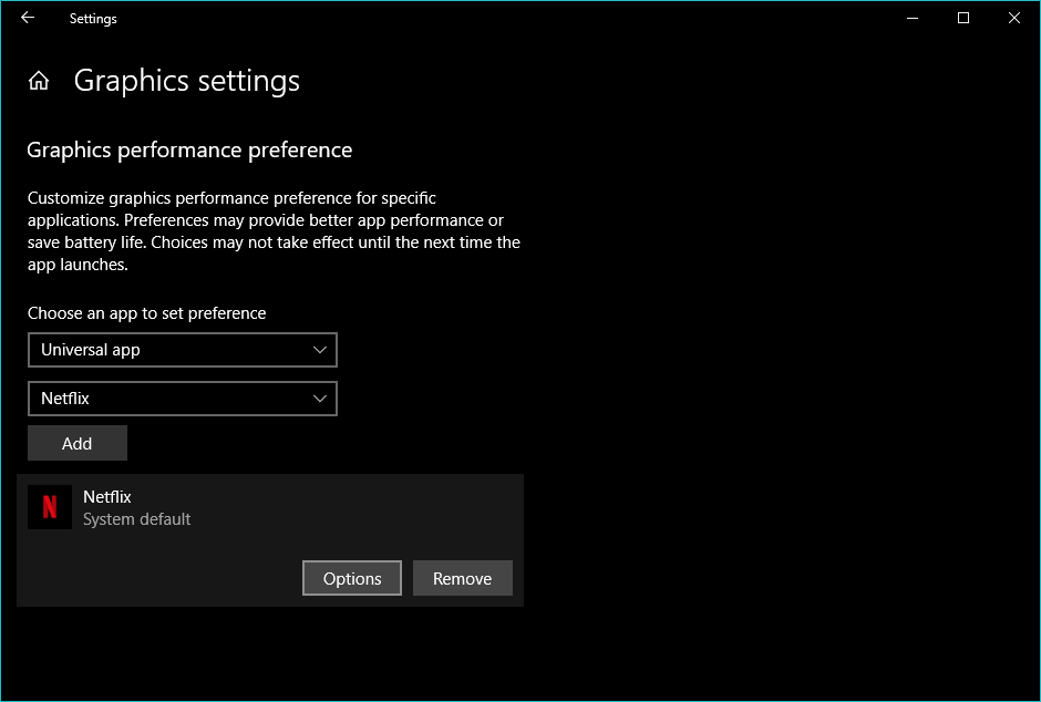 Customize GPU Settings Windows 10 5