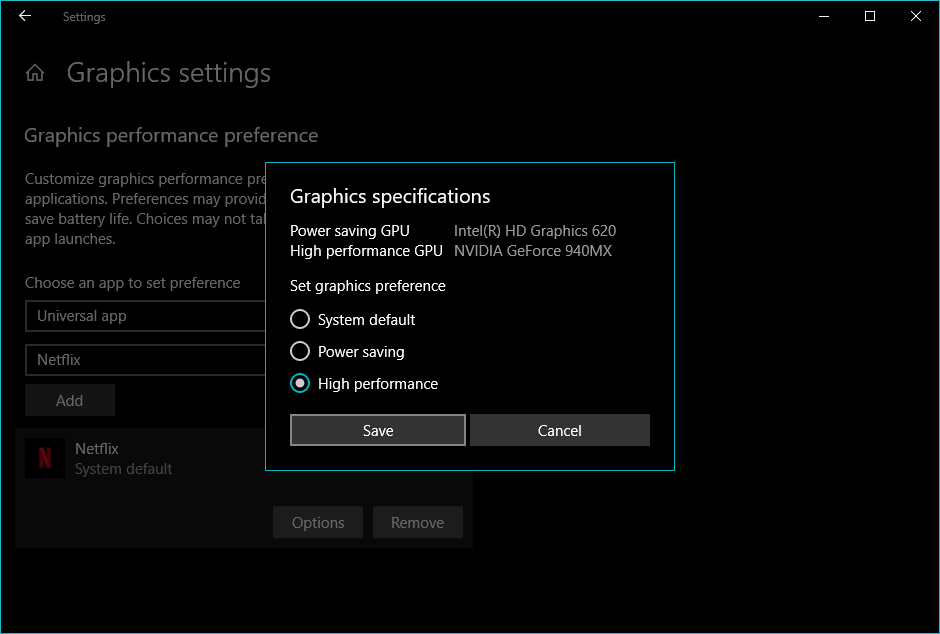 Customize GPU Settings Windows 10 6