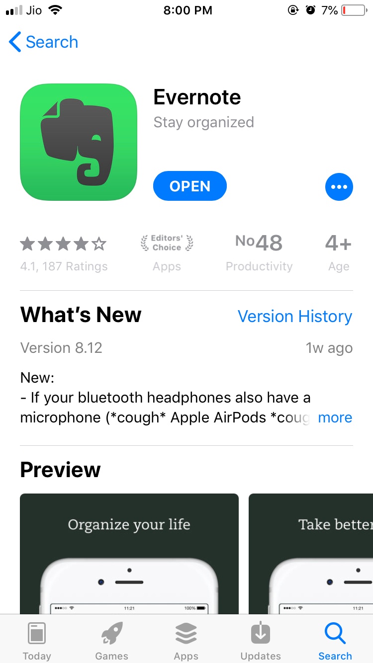 for iphone download EverNote 10.64.4