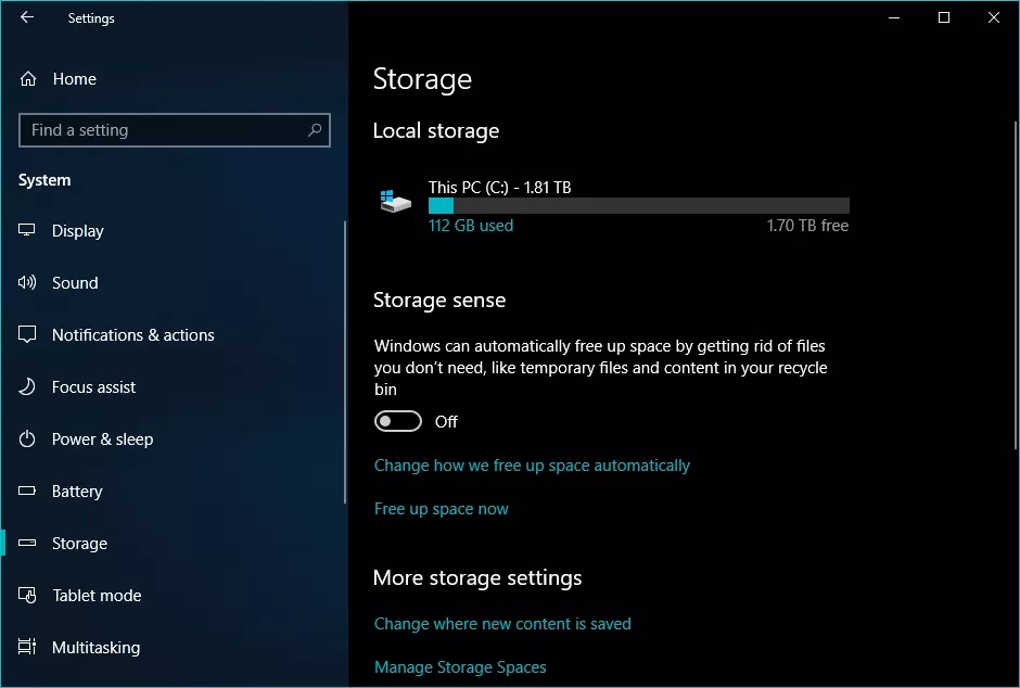 Free Up Space Windows 10 April Update 1
