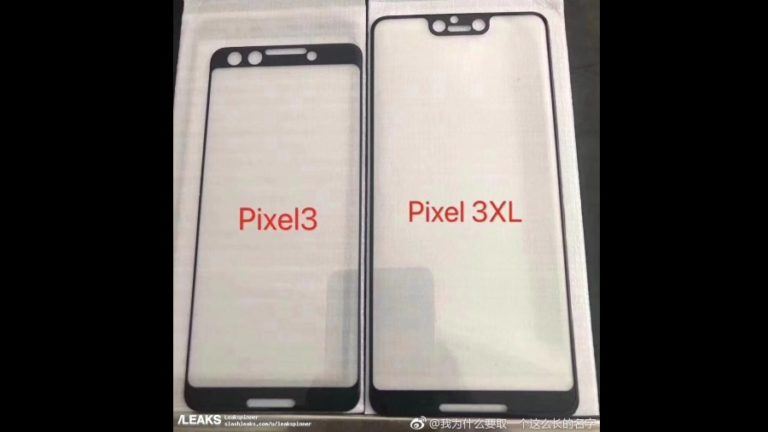 Google Pixel 3 leaked notch tempered glass