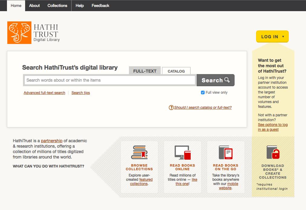 HathiTrust - best site to read books online