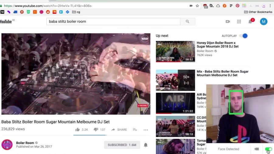 Pause YouTube Automatically FacePause Chrome Extention