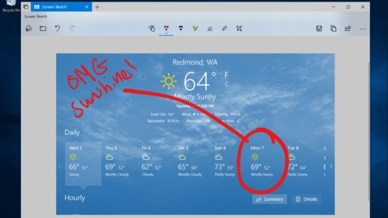 Screen Sketch New Windows 10 Snipping Tool