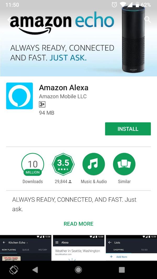 alexa app play store