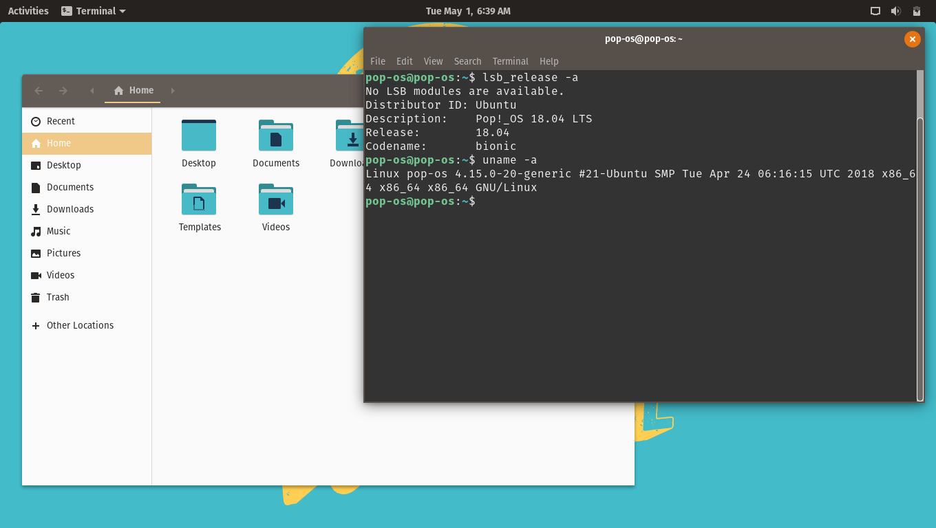 pop os terminal file manager