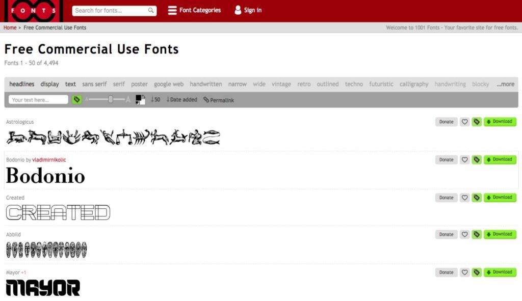 1001Fonts