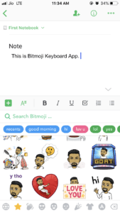 Bitmoji Keyboard App
