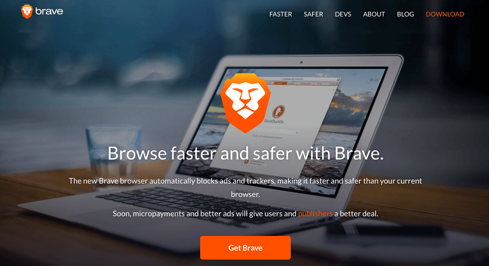 brave browser no ads