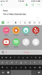 Fleksy Keyboard App