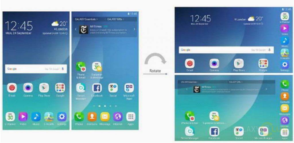 Samsung Foldable Phone Patent UI