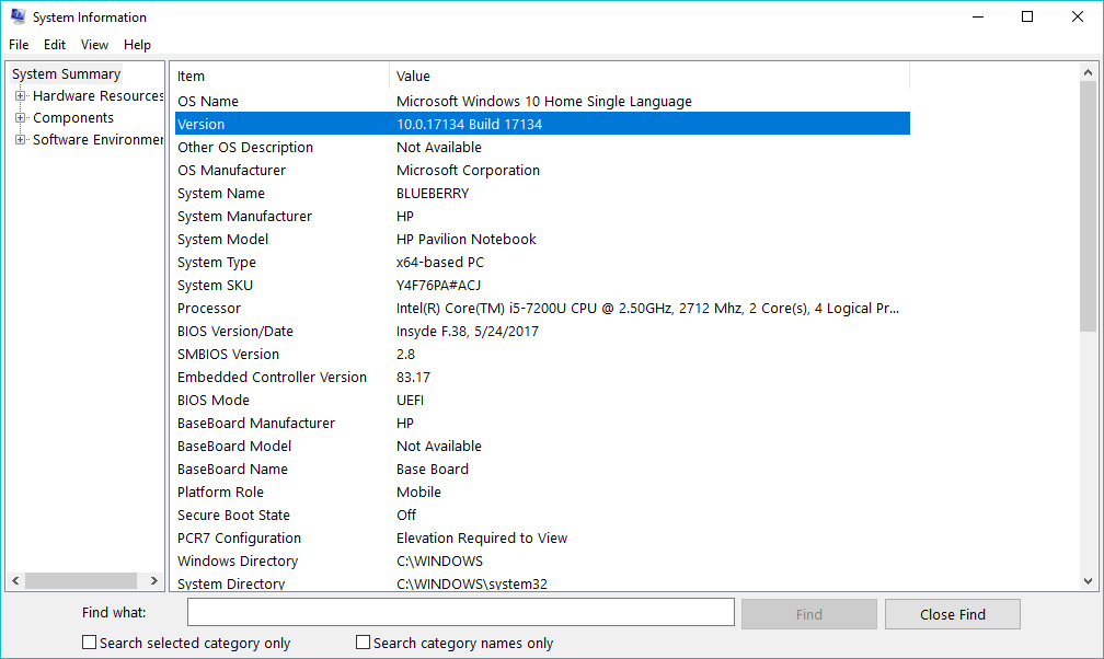 which versions of windows do i have