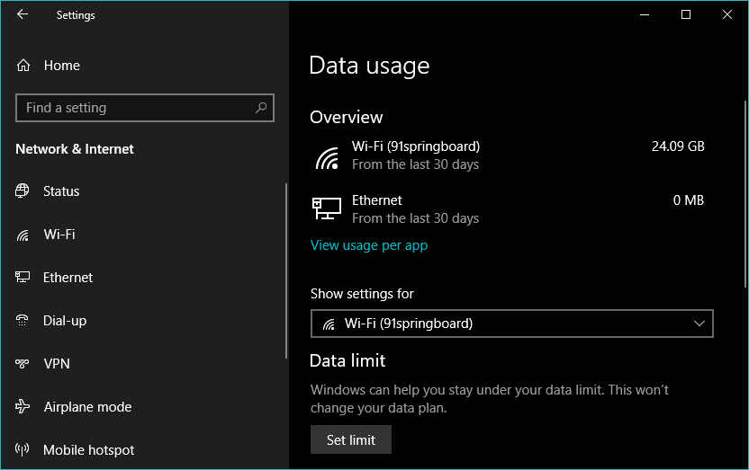 Windows 10 Data Usage: How To Check Data Usage And Set Data Limit?