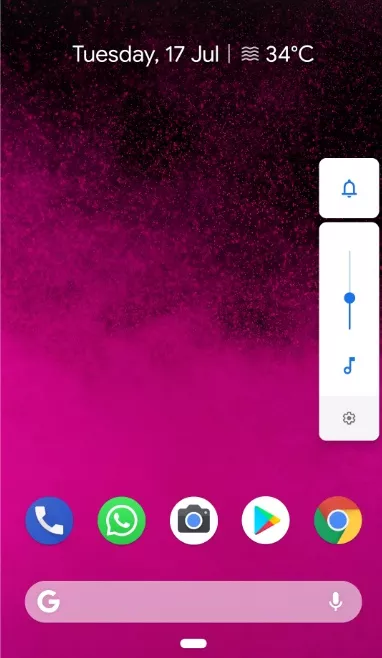 Android P Volume Slider