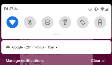 Android P manage notification