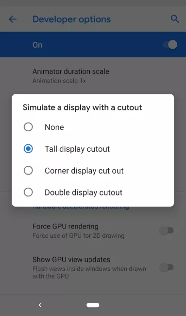 Notch support in Android P