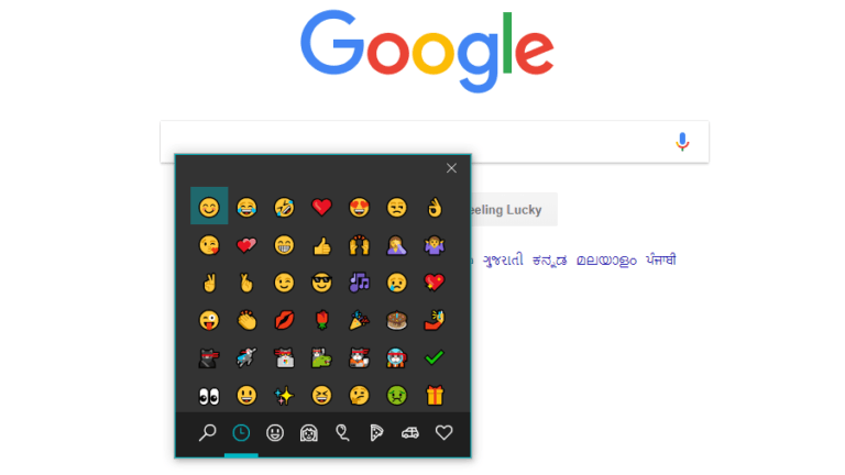 Google Chrome emoji panel enable 3