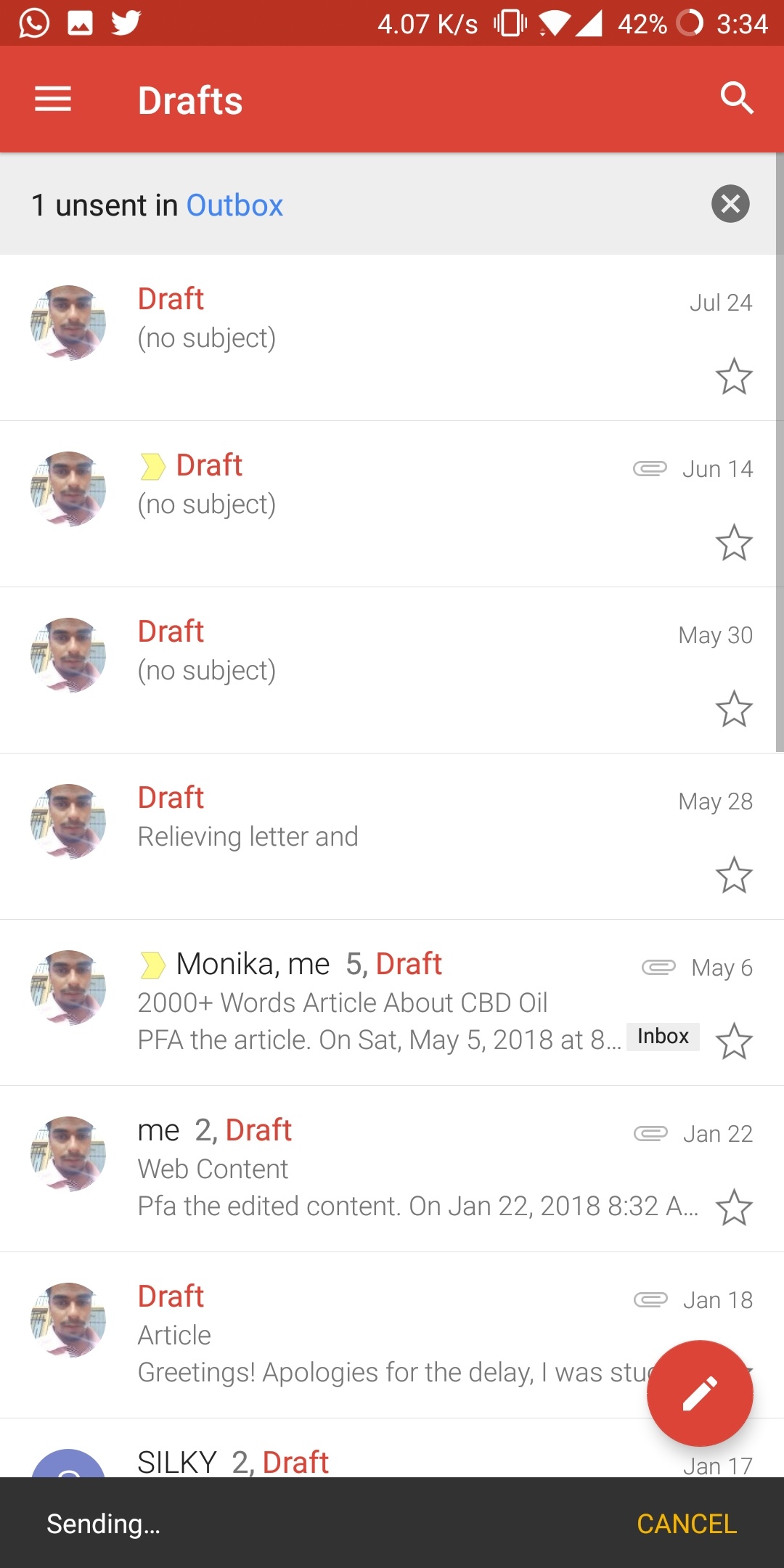 undo in gmail draft