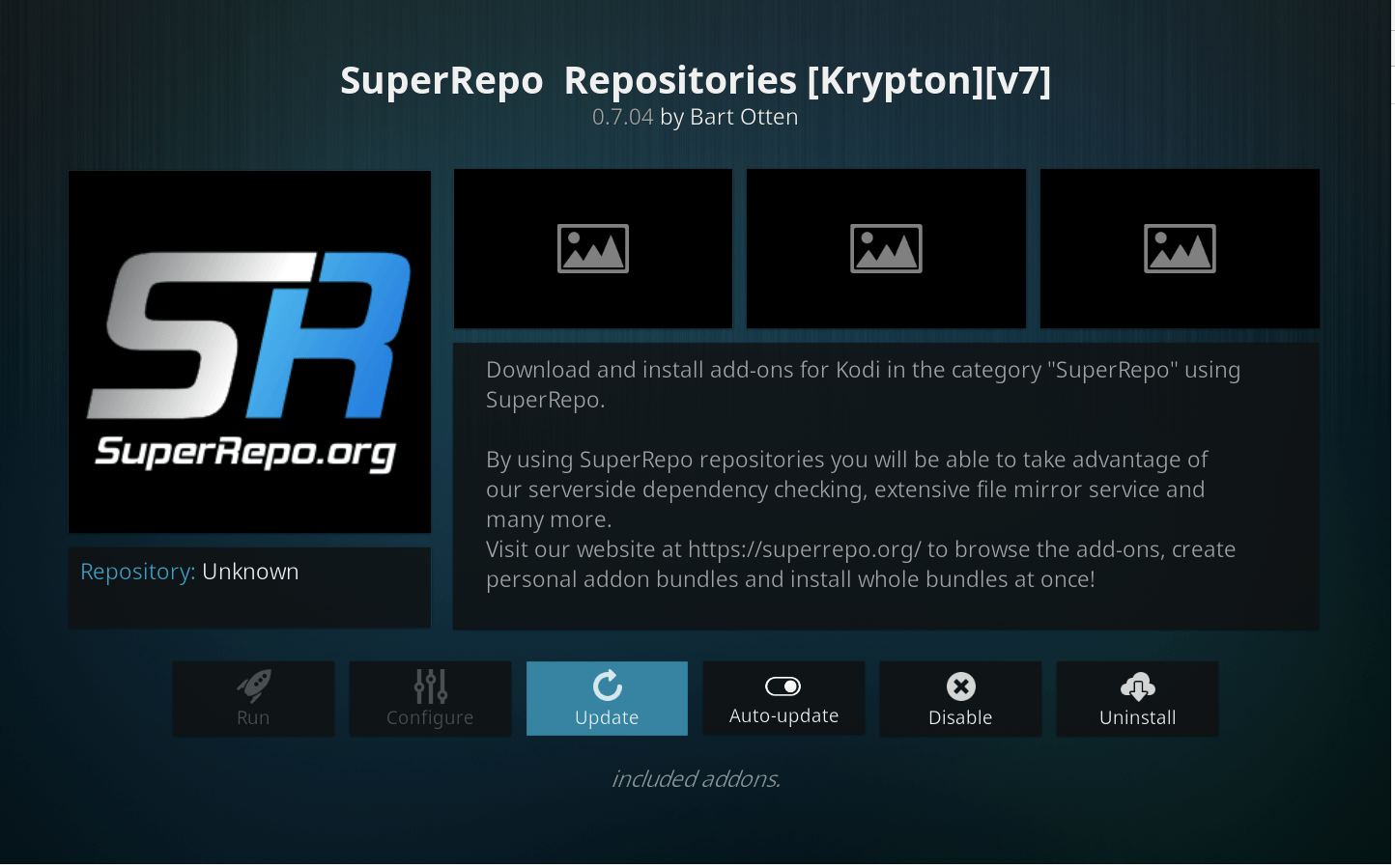 instruction for kodi repository addons