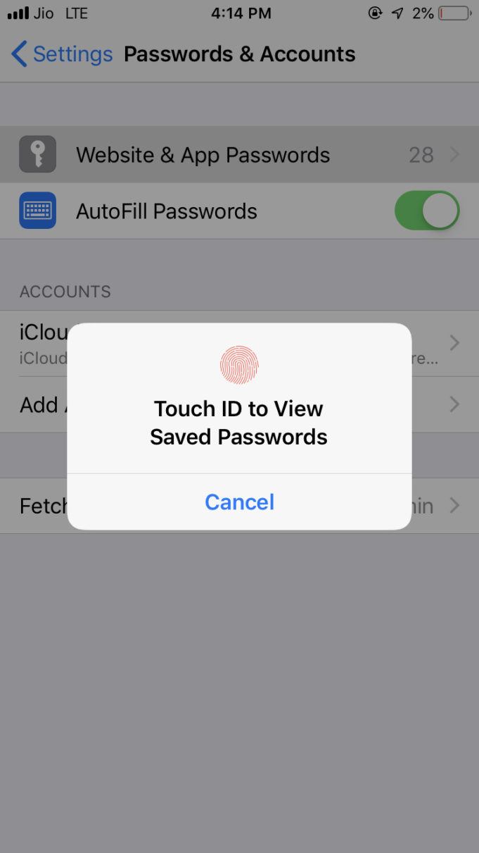 View Saved Passwords And Credit Cards In iPhone Running iOS 12