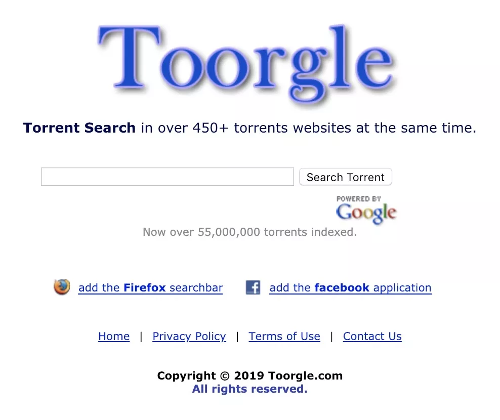 toorgle torrent search engine
