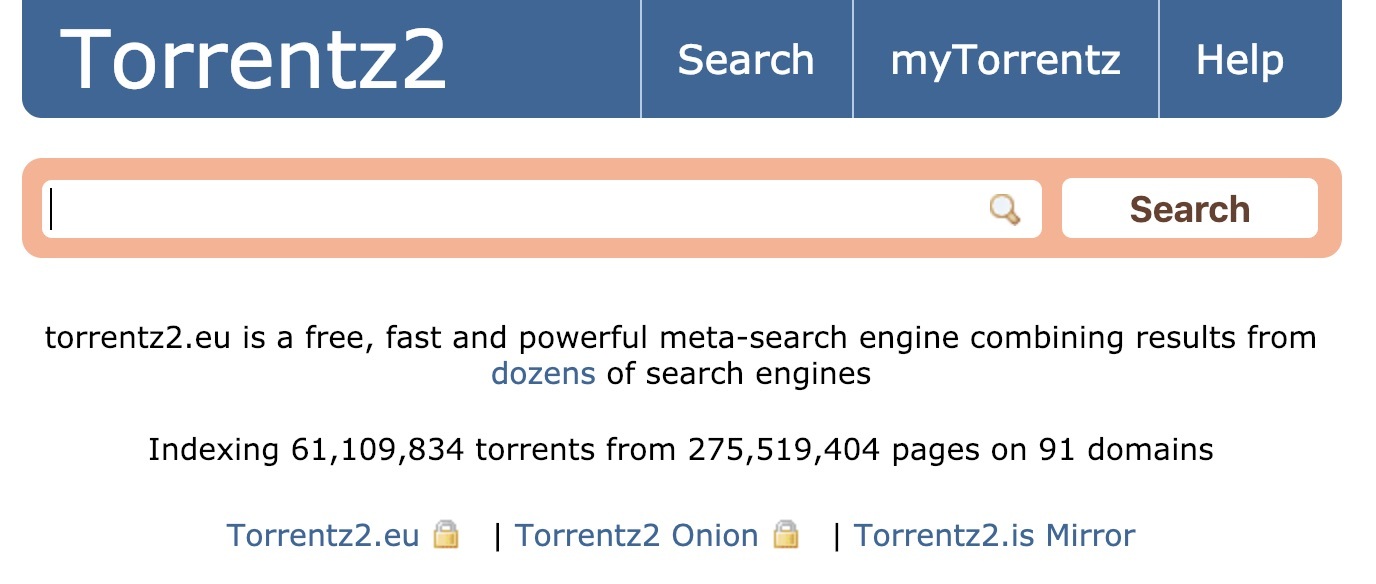 torrentz2 search engine