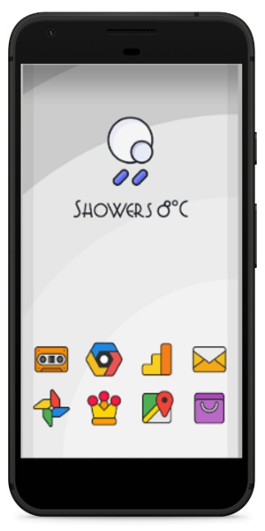 Best Nova Launcher Android icon pack - Dark matter