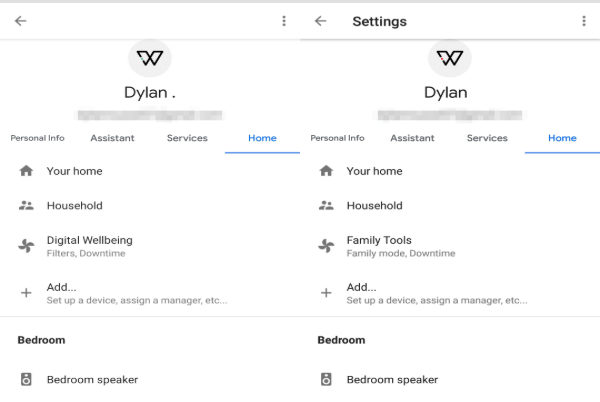 Google Home Digital Wellebeing