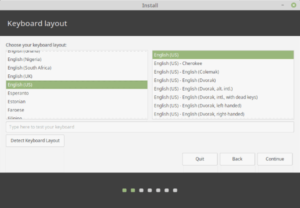 Linux Mint 19 Tara Language and Keyboard